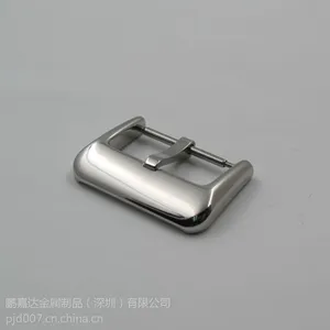 鹏嘉达厂家定做批手表五金连接扣实心不锈钢表带扣***皮带扣子20mm（J682）