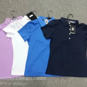 厂家定制高尔夫夏季女装运动T恤,高尔夫女装品牌运动POLO衫定制