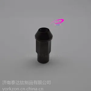 磨砂黑色钛合金轮毂螺帽M12*1.5*45MM