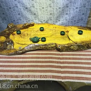 福建福州闽侯上街工厂 黄金樟茶盘,根雕茶盘145*70*7 Y-3087