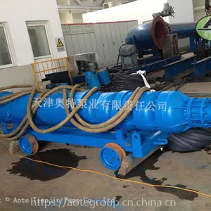 水库抽水卧式潜水泵 天津奥特泵业提供配套导流罩,托架,过滤网,大流量抽水泵
