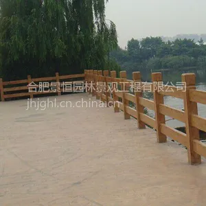 仿木头护栏栏杆 仿石头护栏栏杆 河道护栏 水泥护栏 亲水平台栏杆