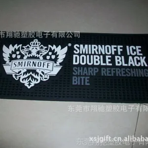 供应PVC酒吧垫 ***环保软胶吧台垫 橡胶无纺布啤酒促销垫