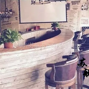 木质船型吧台酒桌 景观装饰船 木质船型吧台 餐厅木制船型餐桌