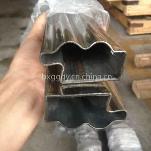 不锈钢芒果管 镜框用不锈钢异型管 波浪纹路不锈钢型材