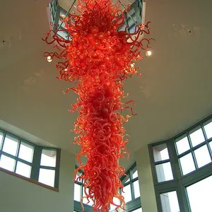 红色***人工吹制艺术玻璃灯
