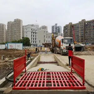 柳州工地自动排泥冲洗槽 工地大门专用自动冲洗设备 鸿安泰-253