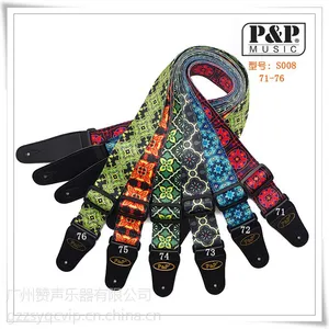 P&P strap 民族风热转印花纹吉他背带 电木吉他背带 乐器织带工厂
