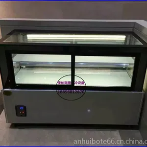 两层直角蛋糕柜后开门 前开玻璃门西点冷藏柜 盐城定做蛋糕柜厂家