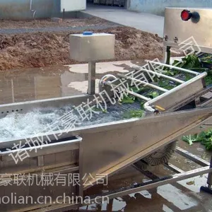 诸城豪联机械洗菜机质量好 芹菜清洗加工生产线 气泡式清洗机