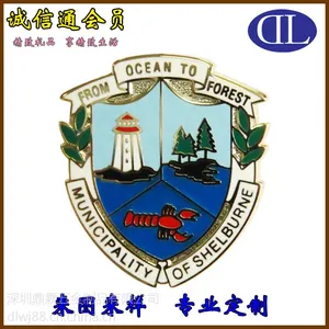厂家鼎霖定制烤漆锌合金徽章 旅游创意赠送金属小礼品