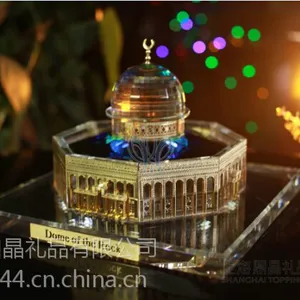 尚鼎晶品圆顶清真寺水晶水晶建筑模型 商务礼品 旅游纪念品 家居饰品