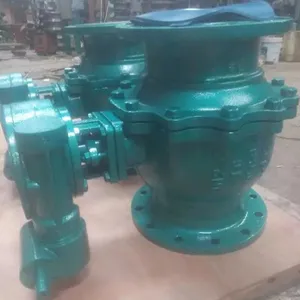 涡轮衬氟法兰球阀/涡轮式衬氟球阀/碳钢涡轮球阀