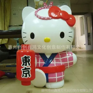 Hellokitty卡通雕塑影视动漫卡通雕塑 玻璃钢卡通人物雕塑厂家
