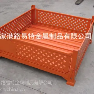厂家直销 可折叠重型铁箱 仓库储物笼 金属周转箱 仓储货架 LY077