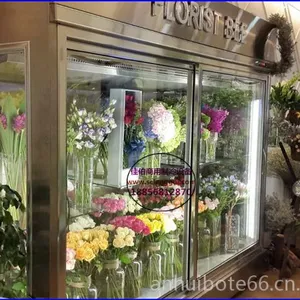 高透视中空玻璃鲜花柜 广州花店保鲜展示柜 鲜花冷藏柜全铜管