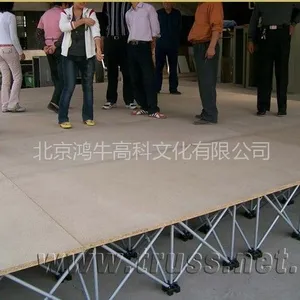 供应移动拉网舞台案例,北京折叠舞台,折叠舞台折叠后效果