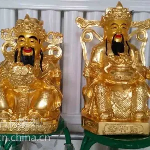供应加工曲阳天然树脂财神佛像工艺品 福禄寿雕塑厂家