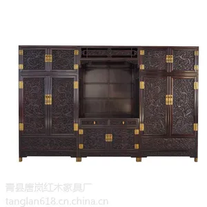 供应唐岚精品红木家具带垂花罩门顶箱柜