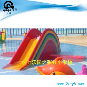 游泳池水上乐园 水上游乐设备 彩虹小滑梯 儿童水上滑梯 专业施工 金仕霸品牌