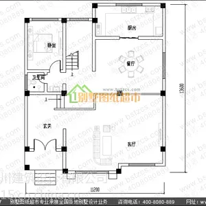 漂亮的二层框架结构抗震小别墅设计图纸_鼎川别墅图纸超市盖房子设计图