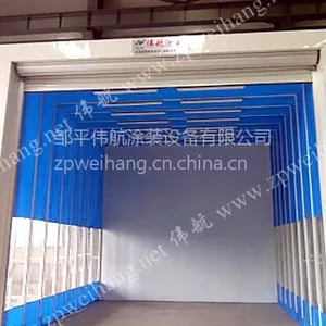 伟航伸缩式喷漆房移动式打磨房,伸缩房,涂装流水线