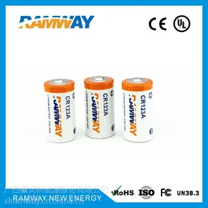 ramway锂锰电池 CR123A 强光手电筒电池 3.0V 产地货源 工厂直销
