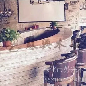 5m餐厅木质船型酒吧台 木制船型餐桌 酒店道具木船 酒吧景观装饰船