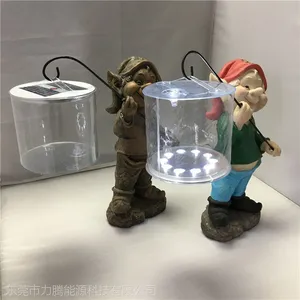 厂家透明PVC太阳能充气野营灯10LED灯三档照明室内户外应用产品