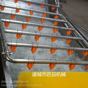匠品果蔬清洗机 菠菜芹菜气泡清洗流水线果蔬清洗流水线自动化程度高省人工