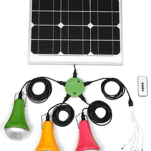 太阳能家用发电照明系统 户外露营用的太阳能3wLED灯