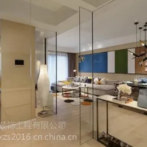 110㎡现代风格,客厅和餐厅的背景墙***的连接再次美出新高度