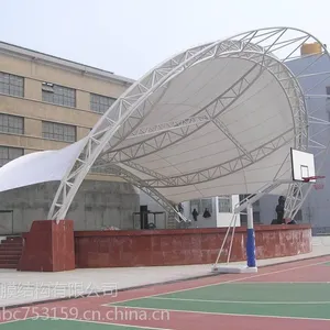 山东体育设施景观棚上海小区膜结构遮阳棚常州大跨度PVDF景观张拉膜