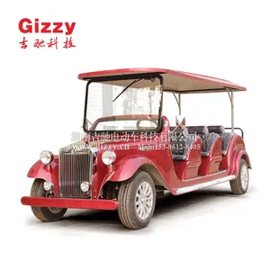 湖南吉驰科技电动车四轮老爷车8座电动楼盘看房车夏利红观光车价格