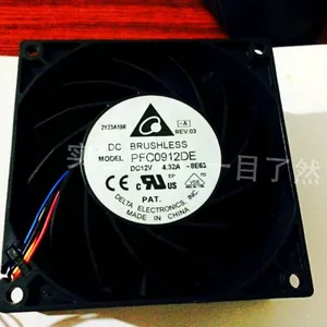 台达PFC0912DE 9038 12V 4.32A 9厘米高转速大风量暴力服务器风扇
