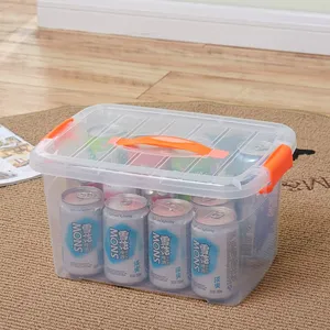 雷力【中号】高品质10L透明有盖塑料手提密封箱/收纳储物箱