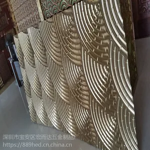 金属中式不锈钢屏风座屏隔断镂空雕花酒店花格