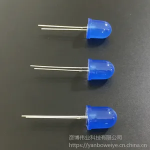 厂家直销 F8蓝发蓝光 F8蓝色发光灯珠 8mm蓝发蓝光 LED指示灯 二极管