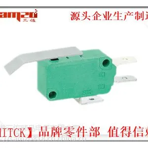三佐微动开关28*16*18.5卧插三脚绿色微动开关