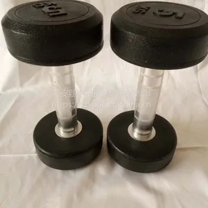 供应 10KG电镀把手包胶 哑铃