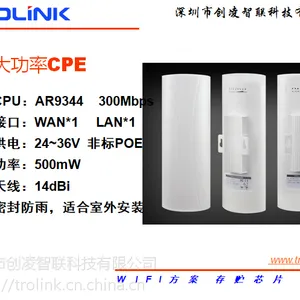 大功率无线AP/CPE 2.4G 300M无线网桥电梯监控无线传输室外5公里