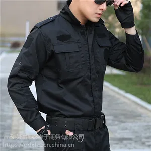 德州保安服厂家|保安作训服装|黑色长袖特勤服|素时锦衣