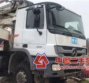 二手中联重科38米12年三桥奔驰泵车-二手泵车联盟