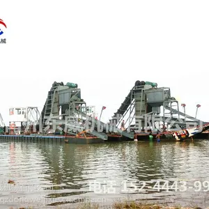 黑龙江河道使用机械设备河道淘金船沙金淘金输送淘金船