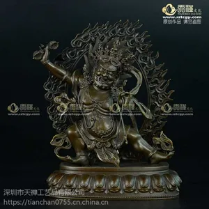 深圳天禅金刚手菩萨铜像批发 4寸 藏传***铜佛像定做