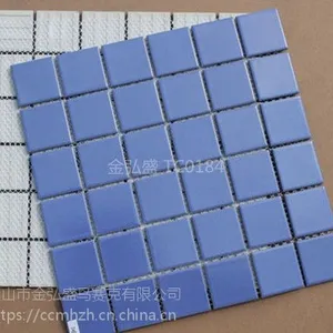 天蓝色陶瓷马赛克公寓游泳池