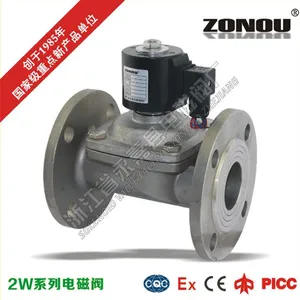 2W不锈钢法兰电磁阀 ZONOU直动膜片式电磁阀
