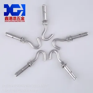 鑫港浩厂家批发304加长膨胀钩M6-M12热水器专用膨胀挂钩防坠网钩膨胀螺栓