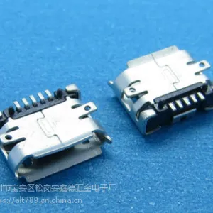 micro usb母座5pf ab型连接器usb手机连接器