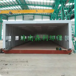 济南森利厂家定做移动式折叠喷漆房工业喷漆伸缩房可移动环保伸缩房